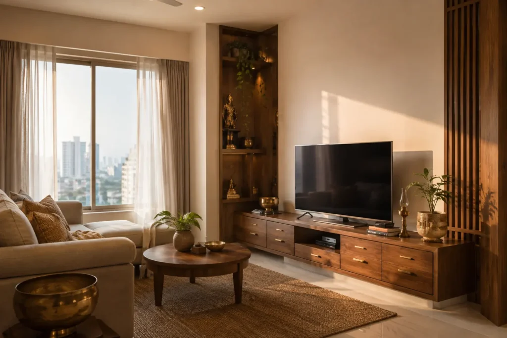 Interior designers in Electronic City Bangalore designing a modern living room layout